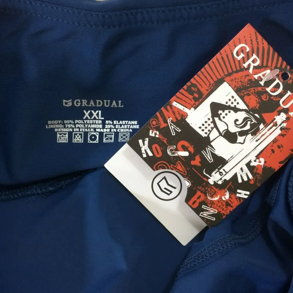 NEW G Gradual Women’s High Waist Swim Shorts Blue XXL NWT Pockets Liner - Picture 6 of 6